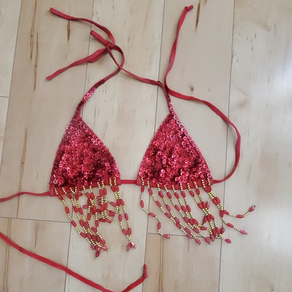 Sequin festival bra